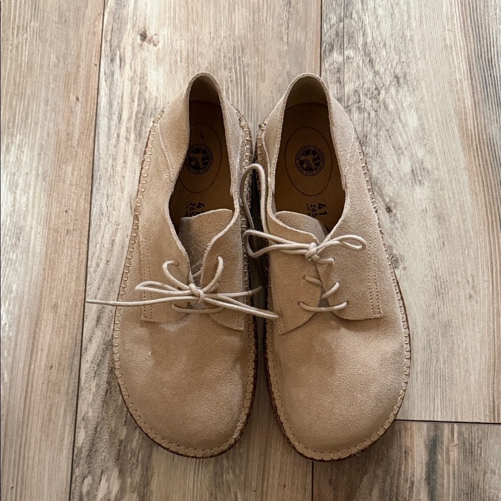 Birkenstock Beige Suede Loafers